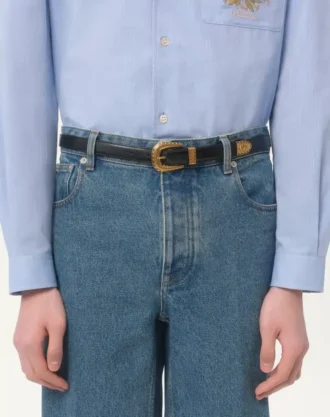 Vlogo Signature Fırçalanmış Dana Derisi Kemer 20 Mm