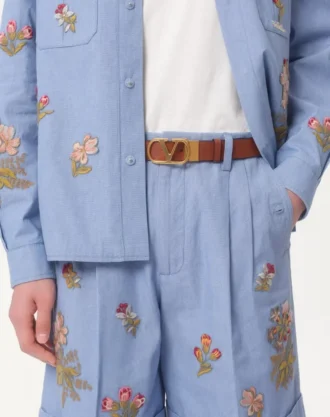 Vlogo Signature Çift Taraflı Parlak Dana Derisi Kemer 30 Mm