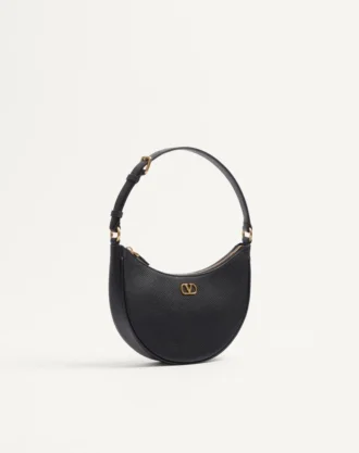 Vlogo Signature Mini Hobo Çanta, Grenli Dana Derisi