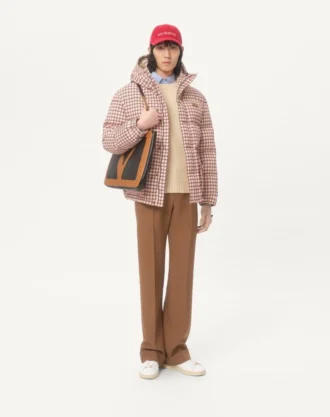 Vlogo Yamalı Naylon Kapüşonlu Aşağı Ceket